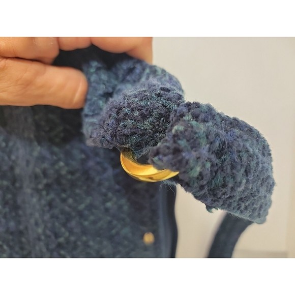 Vintage Betmar New York Blue Woven Shoulder Bag Purse Circa Early 2000s - Picture 11 of 12